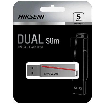 Hiksemi HS-USB-E307C 16GB U3 Dual Slim USB Drive – High Speed Dual Interface Flash Drive for Smartphones, Tablets, Laptops, and Secure Data Storage