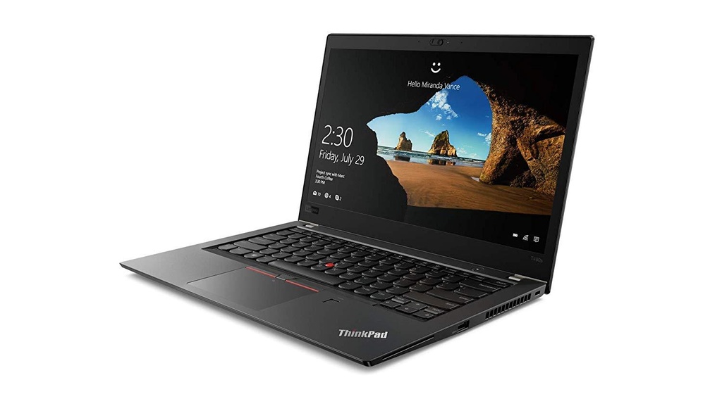 Lenovo Thinkpad T480s (81F400G7UE) Laptop - Intel Core i5-8250U Processor, 8GB RAM, 512GB SSD Hard Disk, 14 Inch Display, Win 10 Pro 64, 3 Year Warranty