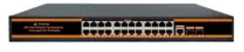 Secureye 24-Port Fast Ethernet PoE Switch + 2GE Uplink & 2 SFP – 300W High-Power Network Switch (S-24FE-2UG-2UF-300W-NB-VLAN)