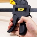 Deli EDL110118 Quick Bar Clamp – Heavy Duty Industrial Clamp with 90N Maximum Force for Woodworking, Metal Fabrication, Workshop Assembly, and Construction Applications