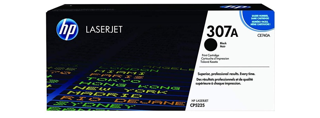 HP 307A Black Original LaserJet Toner Cartridge, CE740A