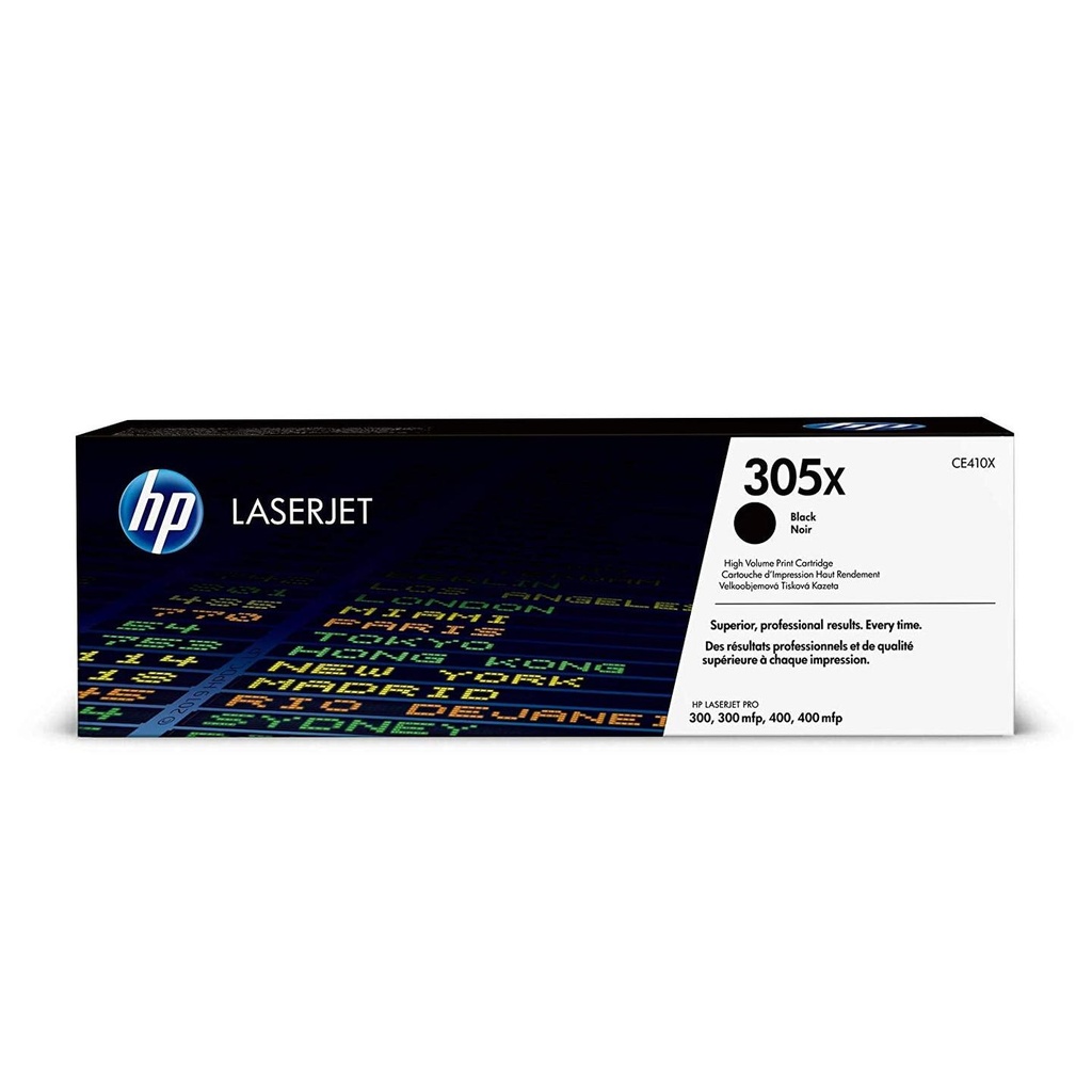 HP 305X High Yield Black Original LaserJet Toner Cartridge, CE410X