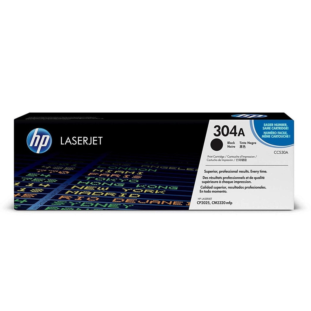 HP 304A Black original laserjet toner cartridge CC530A