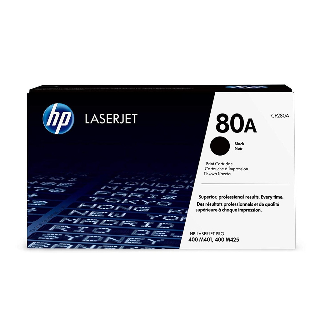 HP 80A Black Original LaserJet Toner Cartridge (CF280A)