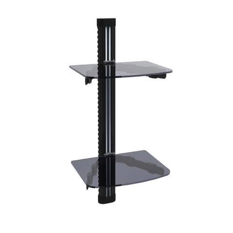 SKILLTECH Double Glass Shelves DVD/Decoder Adjustable Stand - SH-02D