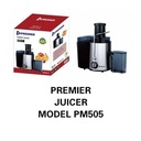 Premier PM505 350W Power Juicer – High-Speed Juice Extraction, Durable & Easy-to-Clean, Compact Design, Perfect for Home, Office & Healthy Lifestyles