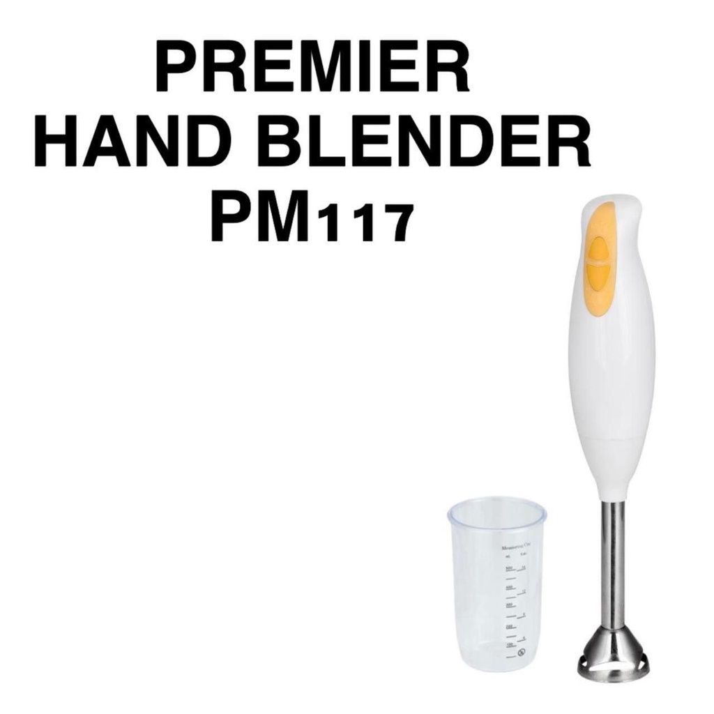 Premier PM117 Hand Blender – Powerful Motor, Multi-Speed Function, Easy-to-Clean, Lightweight & Ergonomic, Perfect for Smoothies, Soups & Everyday Kitchen Use