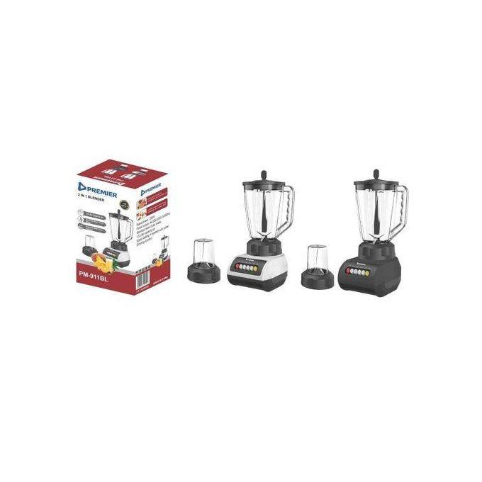 Premier PM911 2-in-1 Blender – Powerful Motor, Smooth Blending & Grinding, Easy-to-Use Controls, Durable & Compact, Perfect for Home, Office & Small Kitchens
