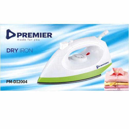 Premier PM-DI2004 Electric Dry Iron – Non-Stick Soleplate, Powerful Heating, Smooth Gliding, Easy-to-Use Controls for Home & Office Use