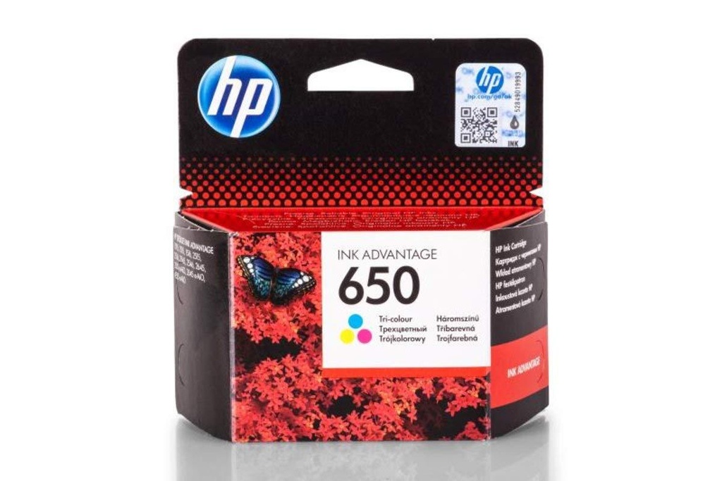 [CZ102AE] HP 650 Tri-color Original Ink Advantage Cartridge (CZ102AE)