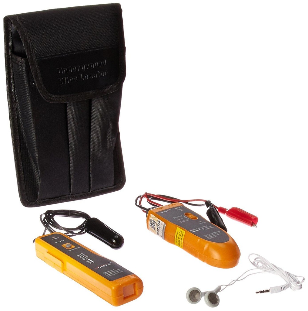 Noyafa NF-816-C Underground Cable Locator Locate Pet Fence Wires, Metal Pipes, Electrical Wires, Telephone Wire, Coax Cable with Earphone