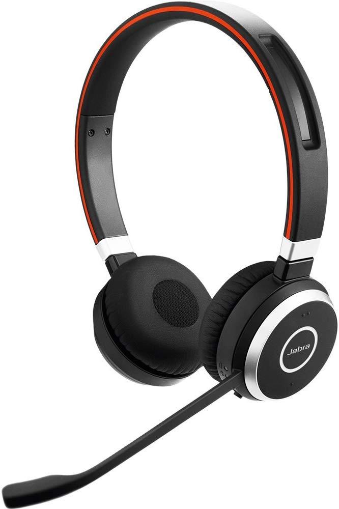 Jabra Evolve 65 MS Wireless Headset, Stereo - Includes Link 370 USB Adapter, Advanced Noise-Cancelling - 6599-823-309