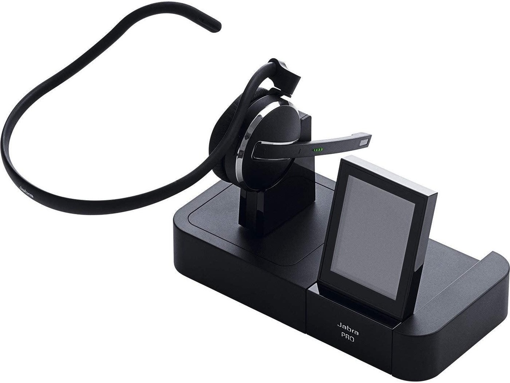 Jabra PRO 9470 Mono Wireless Headset  with Touch screen base (DECT+USB+Bluetooth) or Deskphone, Softphone & Mobile Phone 9470-26-904-101