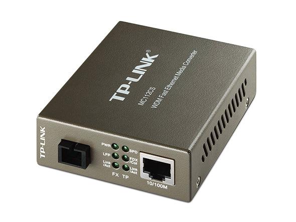 TP-Link TL-MC112CS 10/100Mbps WDM Media Converter – Single-Mode Fiber, SC Port