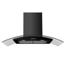 Ramtons RB/118 90CM Curved Glass Chimney Hood – Sleek Stainless Steel Kitchen Ventilation Hood with Curved Glass Canopy, Powerful Suction and Easy-Clean Filters for Smoke & Odour Removal