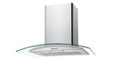 Ramtons RB/117 60CM Curved Glass Chimney Hood – Stylish Stainless Steel Kitchen Ventilation Hood with Curved Glass Canopy, Powerful Suction and Easy-Clean Filters for Smoke & Odour Removal