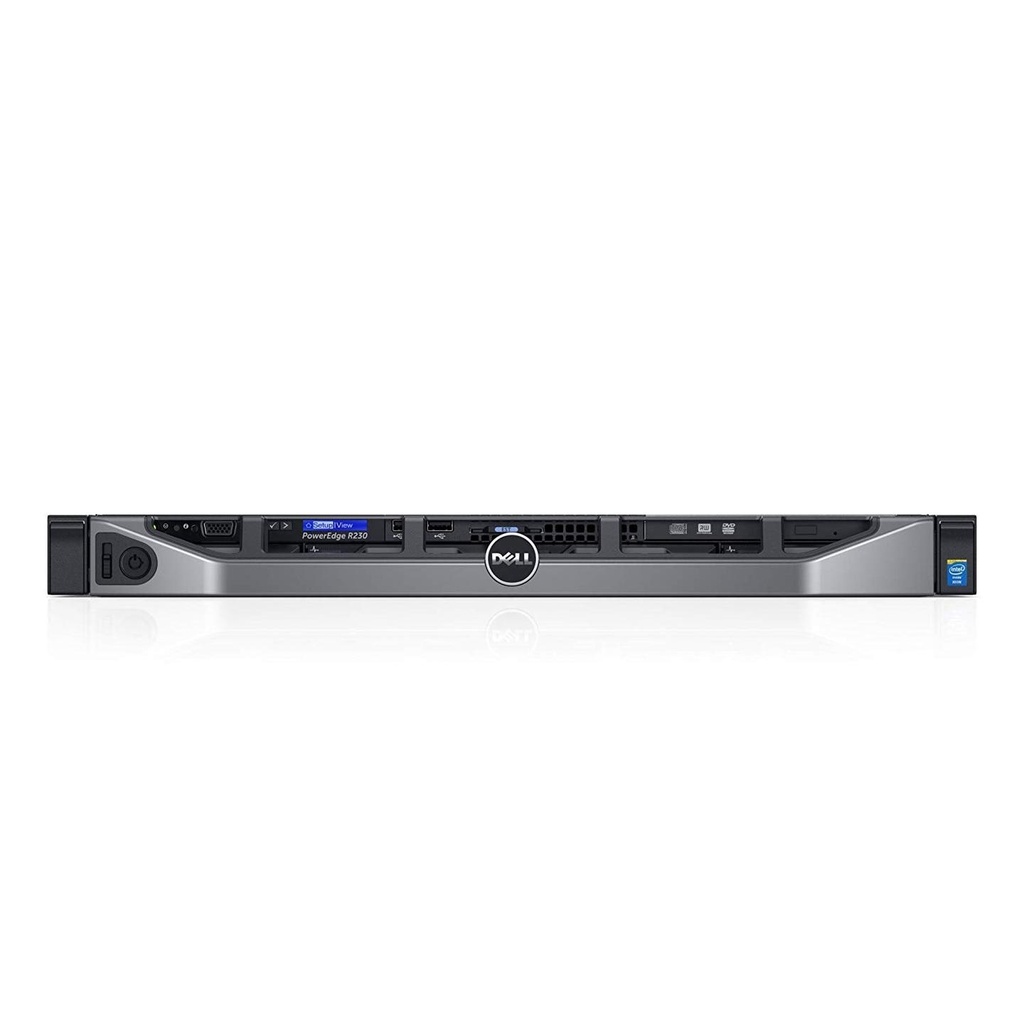 Dell PowerEdge R230 (DER2302) Intel Xeon E3-1220 V6 Processor 3.0 Ghz  4C/4HT,turbo up to 3.5Ghz, 8GB RAM, 1TB Hard Disk, DVD+/-RW, 1U Rack Server
