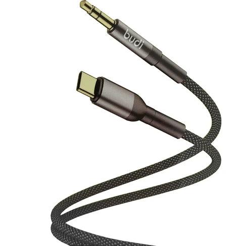 Budi DC131TX Type-C to Aux Connector Cable 1.2M – High Quality Audio Adapter Cable for Type-C Smartphones, Tablets, Car Stereos and AUX Enabled Devices