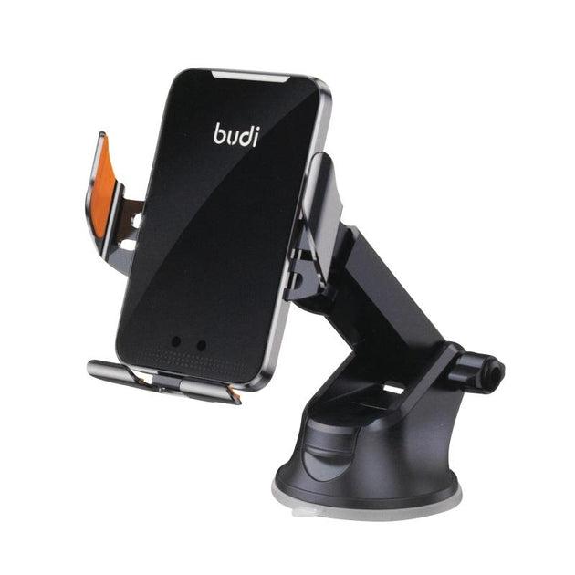 Budi CM550 15W 360 Car Wireless Charger – Automatic Clamping Car Mount with 15W Fast Wireless Charging and 360° Rotation for Smartphones