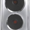 Ramtons EB/603 2 Electric Hob S/Steel – Compact Stainless Steel Dual-Zone Electric Cooktop with Easy Controls and Durable Build for Small Kitchens