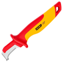 Deli DL515180 1000V Insulated Billhook Cable Stripping Knife – Heavy Duty VDE Electrical Hook Knife for Safe Cable Stripping and Cutting Applications