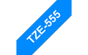 Brother TZe-555 Labelling Tape Cassette – White On Blue, 24mm wide