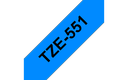 Brother TZe-551 Labelling Tape Cassette – Black on Blue, 24mm wide
