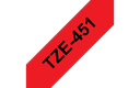 Brother TZe-451 Labelling Tape Cassette – Black on Red, 24mm wide
