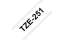 Brother TZE-251 24mm Black on White Label Printer tape