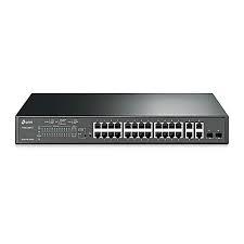 TP-Link 24-Port 10/100Mbps + 4-Port Gigabit Smart PoE+ Switch T1500-28PCT (TL-SL2428P)
