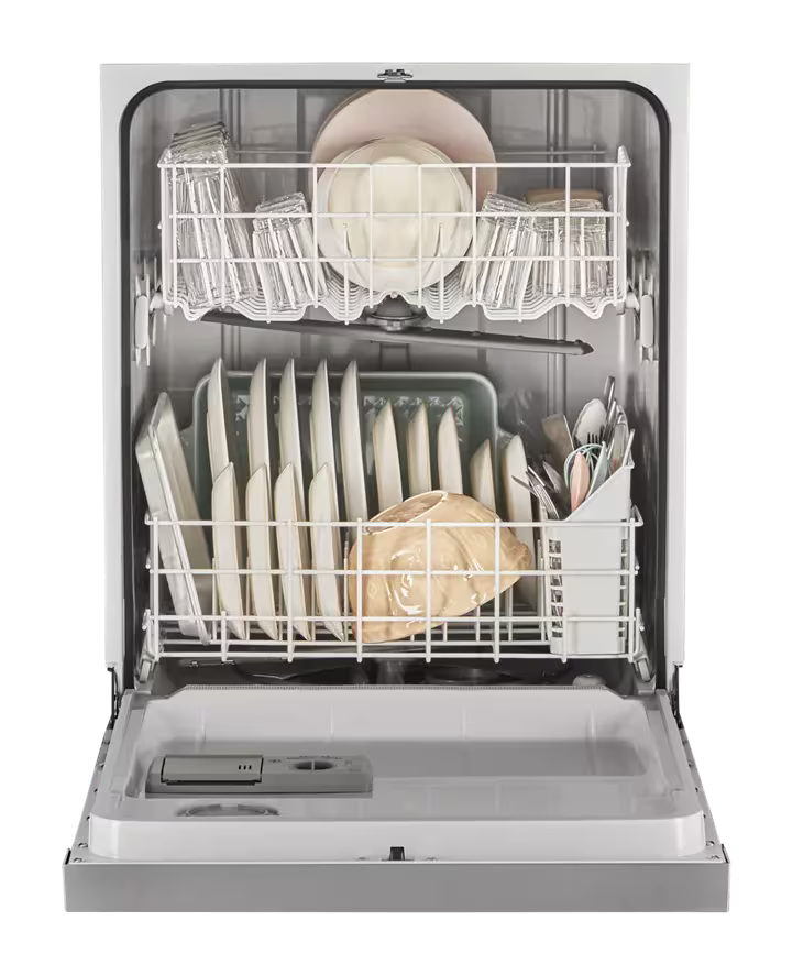 Whirlpool WDF341PAPM 24-Inch 12-Place Setting Quiet Dishwasher – Boost Cycle Energy-Efficient Stainless Interior Automatic Dishwashing Machine for Home Kitchen