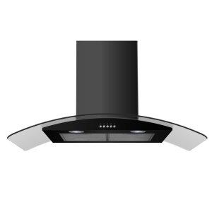 Ramtons RB/121 90CM Black Hood – Stylish Black Stainless Steel Kitchen Chimney Hood with Powerful Suction, LED Lighting and Easy-Clean Filters for Smoke & Odour Removal