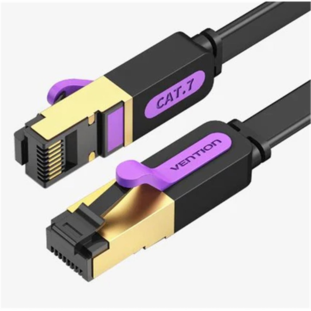 Vention ICABH Flat Cat7 Patch Cable 2M – High-Speed Ethernet LAN Cable for Router, PC & Switch
