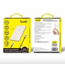 Budi PB805G 5000mAh Ultra Thin Magnetic Power Bank – Slim Magnetic Wireless Ready Portable Charger with Fast Charging for iPhone, Android and Magnetic-Compatible Devices