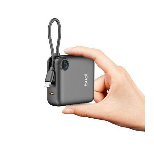 [PB800B-MG-BEA] Budi PB800B 10000mAh Mini PD Power Bank – Compact High Capacity Portable Charger with Power Delivery Fast Charging for Smartphones, Tablets and USB Devices