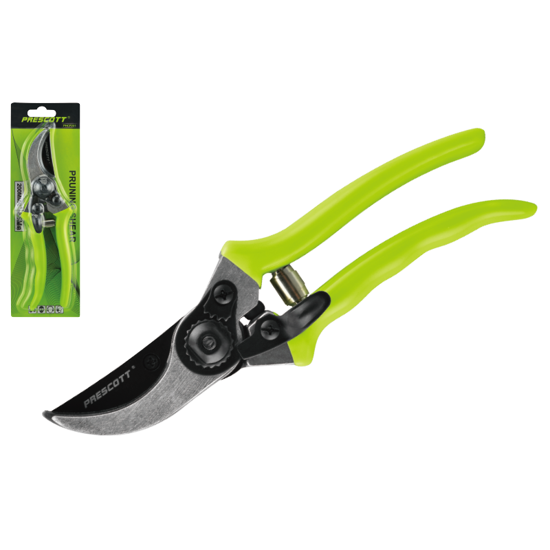 Prescott PHCP201 8’’ Pruning Shear – Heavy-Duty Garden Secateurs, Ergonomic Grip, Sharp Stainless Steel Blades for Precise Cutting