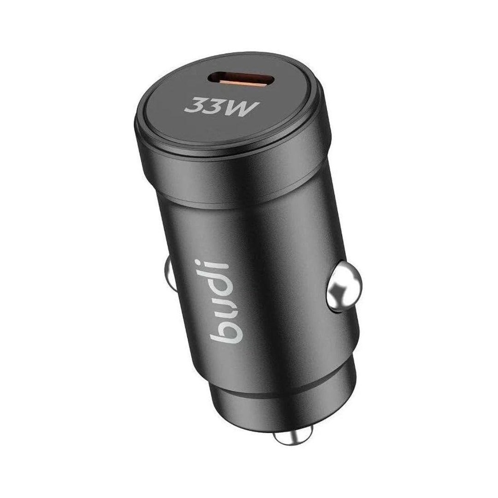 Budi CC602TB 33W Mini Car Charger – Compact Fast Charging Adapter Only with High Power Output for Smartphones, Tablets and USB Devices