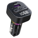 Budi CCT06B 36W Sound Charge Bluetooth Transmitter – Dual Function Wireless Audio Adapter with Fast Charging for Car and Home Use