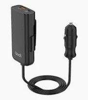 Budi CC069B 118W PD + QC Car Charger – High Power Dual Fast Charging Car Adapter with Power Delivery and Quick Charge Support for Smartphones, Tablets and USB Devices