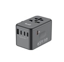 Budi AC355B65 65W Global Travel Charger – Universal Fast Charging Adapter with Multi Port Output and International Plug Compatibility for Worldwide Travel Use