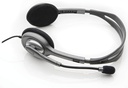 Logitech H111 Stereo Headset – Adjustable Headband, Boom Microphone, 3.5mm Jack, Clear Audio for PC, Laptop & Mobile Devices