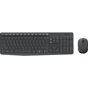 Logitech MK235 Wireless Keyboard and Mouse Combo - Grey - 920-007931 – Full-Size 2.4GHz USB Keyboard & Mouse Set, Spill-Resistant, Long Battery Life