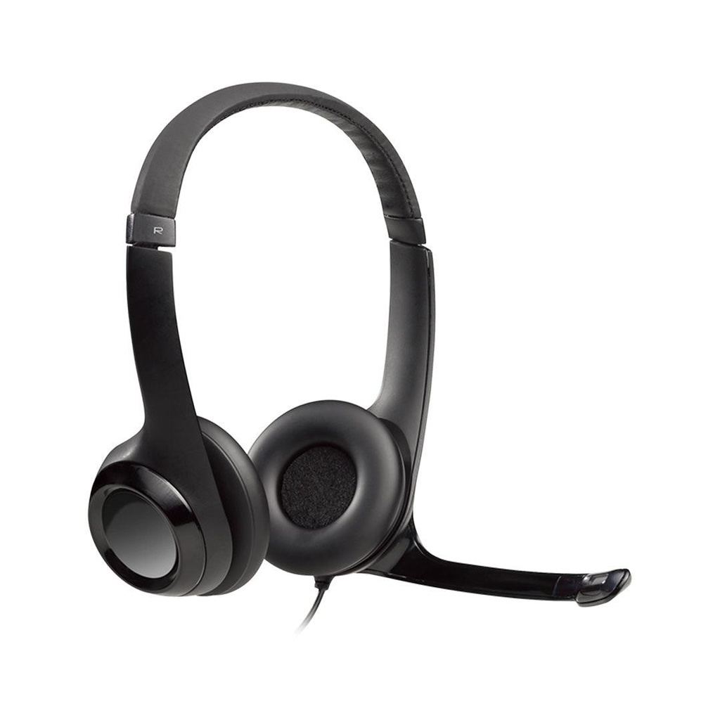 [H390-EK-DS] Logitech H390 USB Headset (981-000406) – Noise-Canceling Mic, Digital Stereo Sound, Inline Controls, Plug-and-Play for PC & Ma