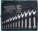 Total THT1023121 12 Pcs Double Open-End Spanner Set – Durable Chrome Vanadium Steel, Metric Sizes for Automotive & Home Use