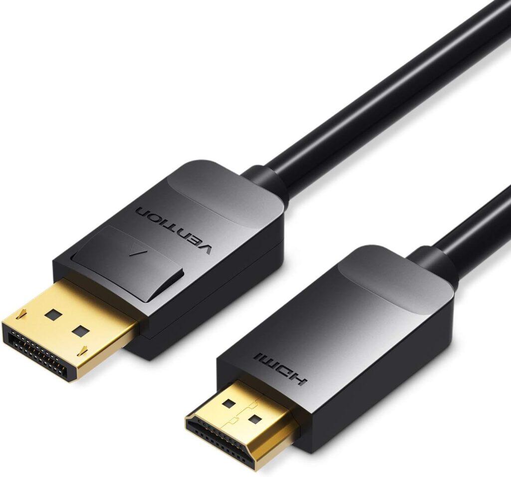 Vention HADBH DisplayPort to HDMI Cable 2M – Full HD 1080P Adapter Cable for PC, Laptop & Monitor