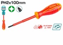 Total THTISPH2100 1000V VDE Insulated Screwdriver – Ergonomic Non-Slip Handle, Heavy-Duty Electrical Tool