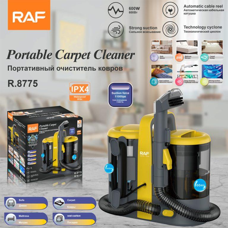 RAF R.8775 1200W Portable Carpet Cleaner & Mite Remover – High-Suction Upholstery Vacuum with Deep Cleaning, Dust Mite Removal and Compact Handheld Design