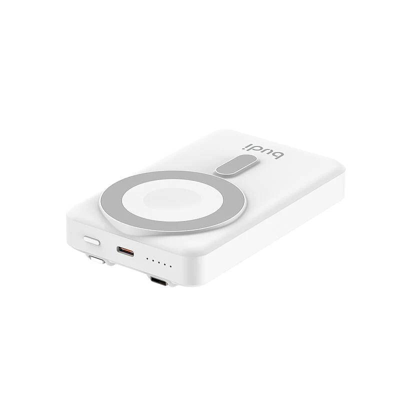 [PB09W-JB-BEA] Budi PB09W 10000mAh 3-in-1 Magnetic Wireless Power Bank – Fast Charging Portable Charger with USB-C & Multi-Device Support