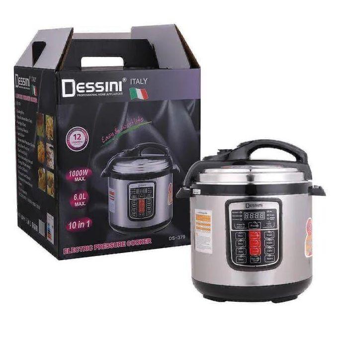 Dessini DS-377 6L 1000W Electric Pressure Cooker – 10-in-1 Multifunction Smart Cooker,  Digital Stainless Steel Rice Cooker