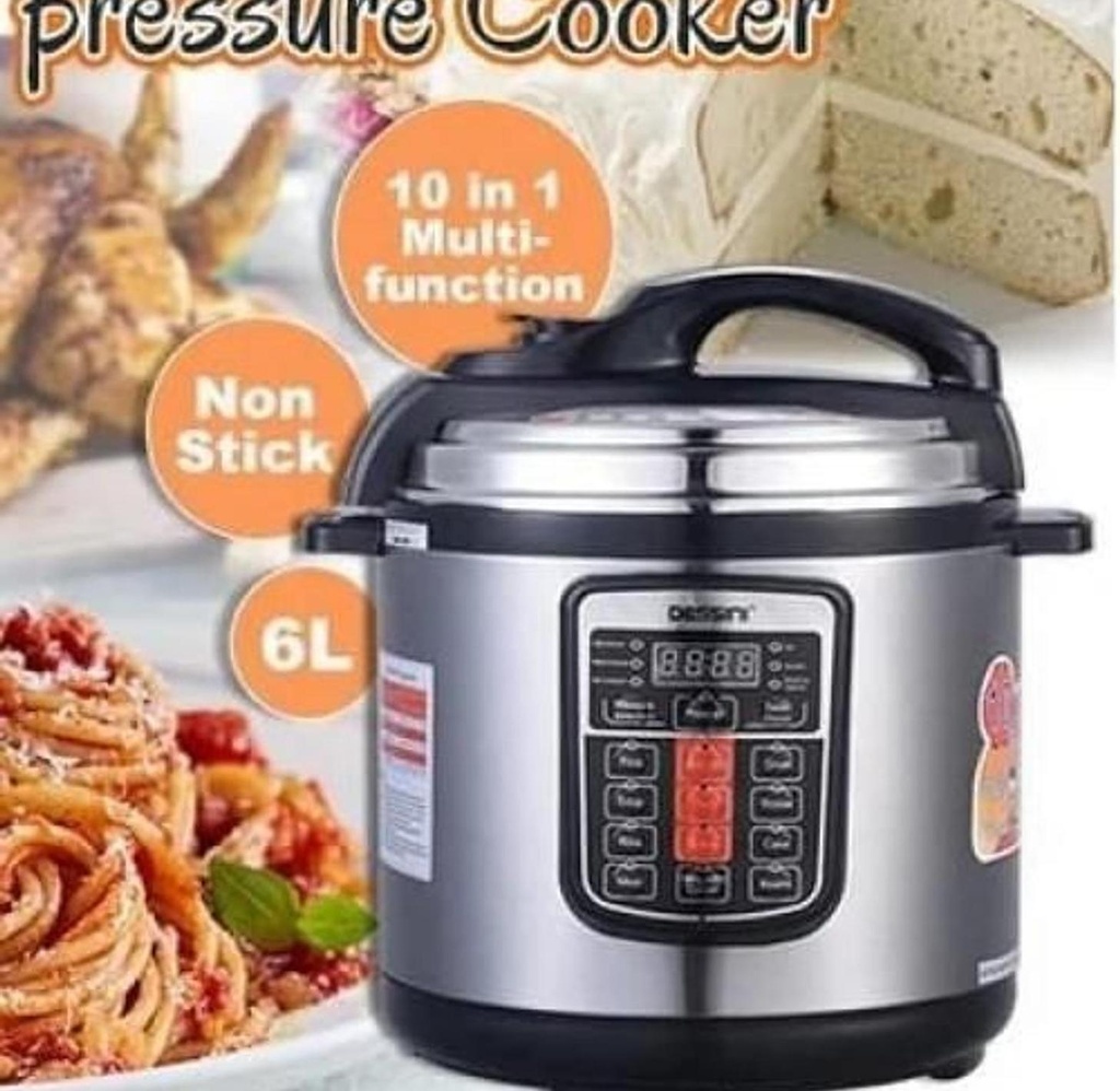 Bosch MES1710 6L 1000W Electric Pressure Cooker  – 10-in-1 Multi-Function Digital Cooker, Non-Stick Inner Pot, Keep Warm & Safety Lock